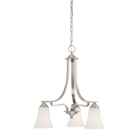 Thomas Treme 3-Light Chandelier in Brushed Nickel TK0019217